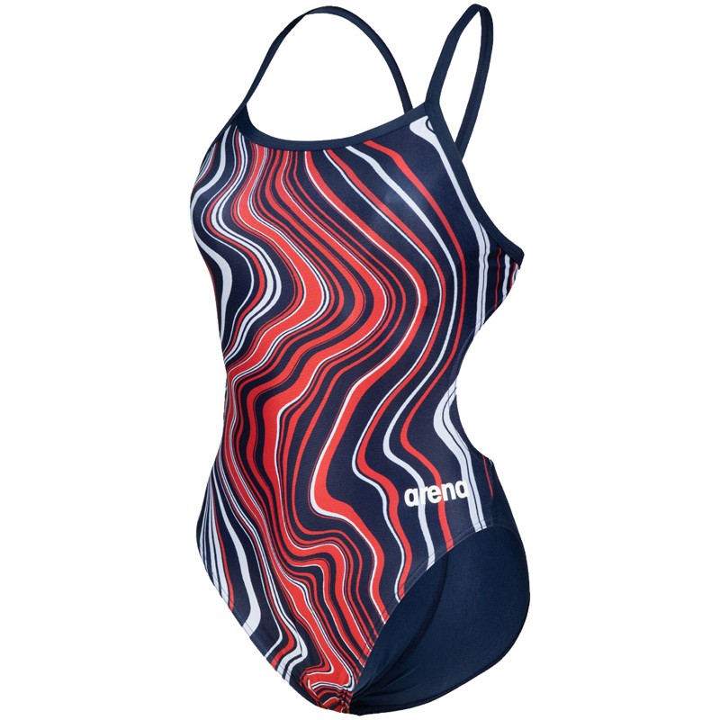 W SWIMSUIT CHALLENGE BACK MARBLED - FEMME