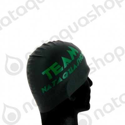 I LOVE NATAQUA - SILICONE SUEDE CAP Black/dark green
