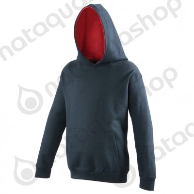 Sweat-shirt à capuche Enfant - JH03J Bleu marine/Rouge