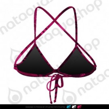 LEAVES FOREST TRIANGLE TIE BACK - FEMME Cherry Pink - photo 1