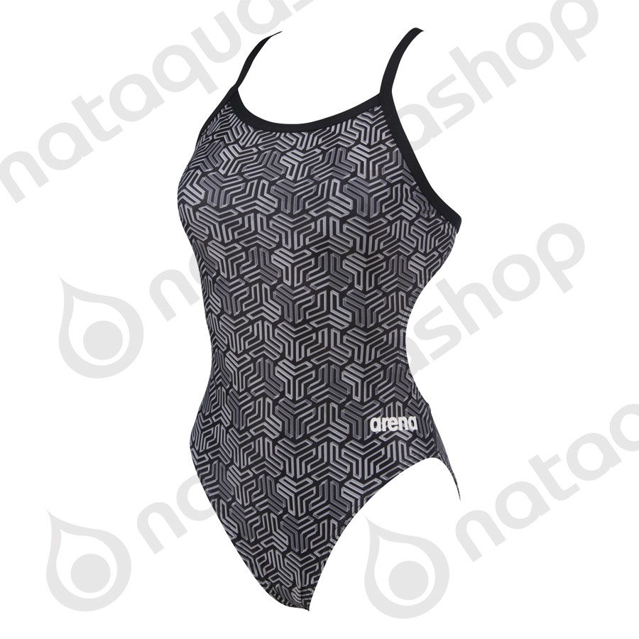 W Kikko Challenge Back One Piece Black Multi Black Arena Swimwear