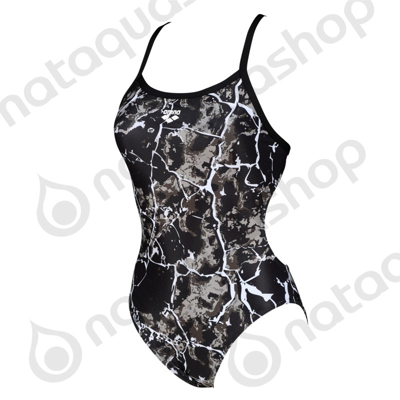 Maillot de Bain 1 Pièce ARENA VERA WING Femme Noir/Blanc