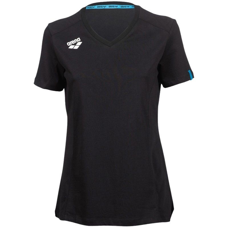 W TEAM PANEL T-SHIRT - FEMME Black Color