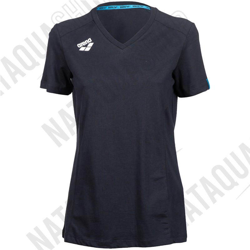 W TEAM PANEL T-SHIRT - FEMME Bleu marine couleurs