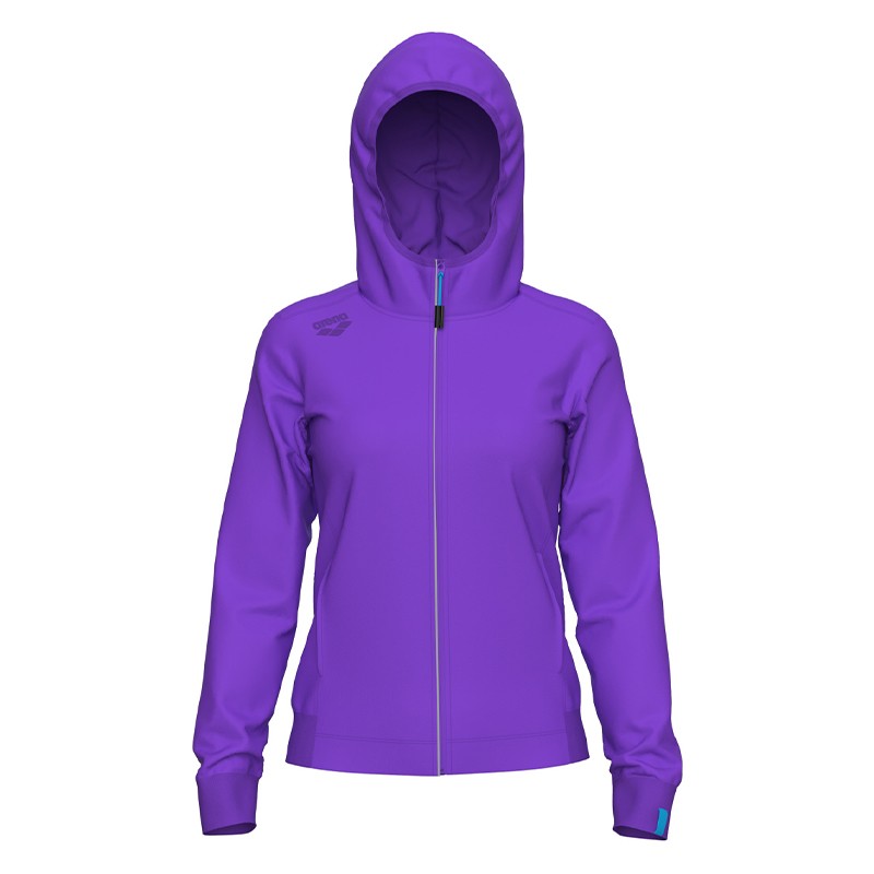 W TEAM PANEL HOODED JACKET - FEMME Violet couleurs