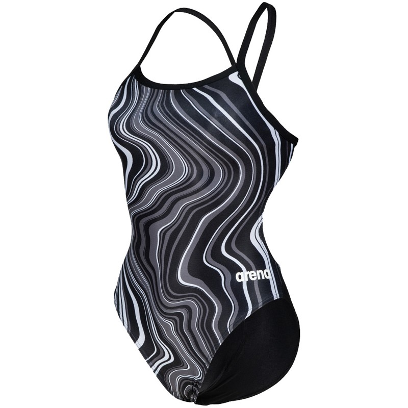 W SWIMSUIT CHALLENGE BACK MARBLED - FEMME couleurs