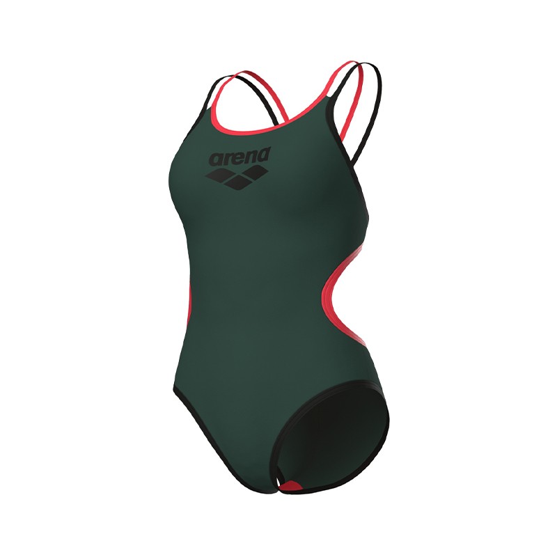 ONE DOUBLE CROSS BACK ONE PIECE Vert couleurs