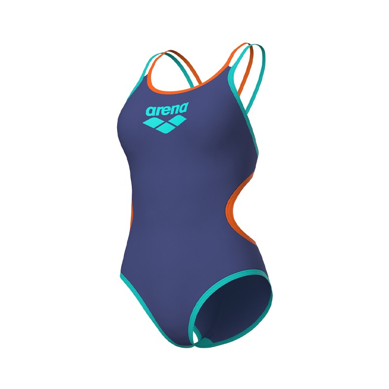 ONE DOUBLE CROSS BACK ONE PIECE violet Color