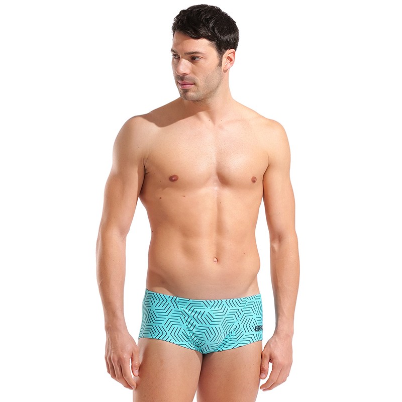 ALLOVER SWIM LOW WAIST SHORT - WATER MAZE Color