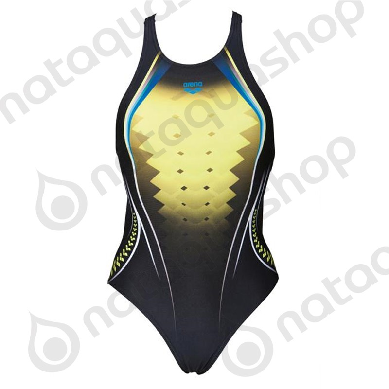 Arena One Placed Print One Piece Femme Black Soft Green Arena Maillot Combi Arena One Placed Print One Piece Femme Black Soft Green Arena Maillot Combi