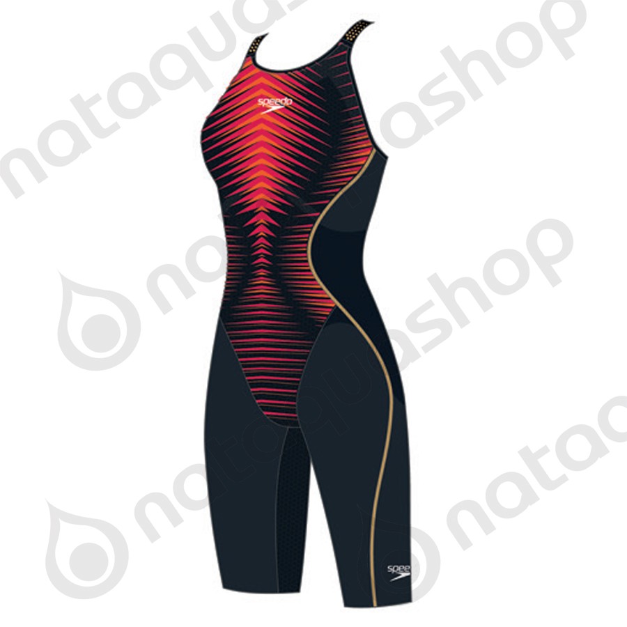 LZR PURE INTENT DOS FERME - FEMME Noir/rouge couleurs