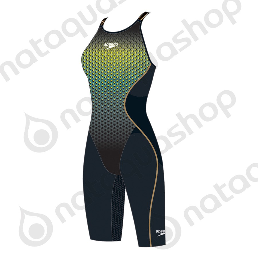 LZR PURE INTENT DOS FERME - FEMME black/fluo yellow/jade/rose gold couleurs