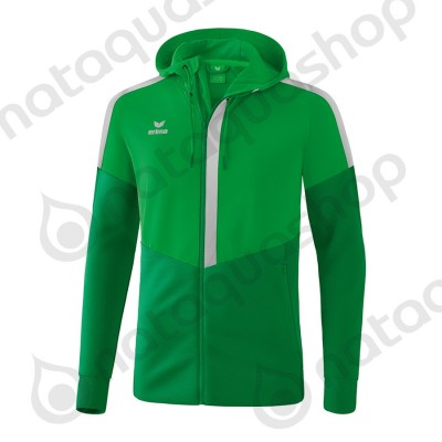 VESTE D'ENTRAINEMENT A CAPUCHE SQUAD - ADULTE fern green/smaragd/silver grey