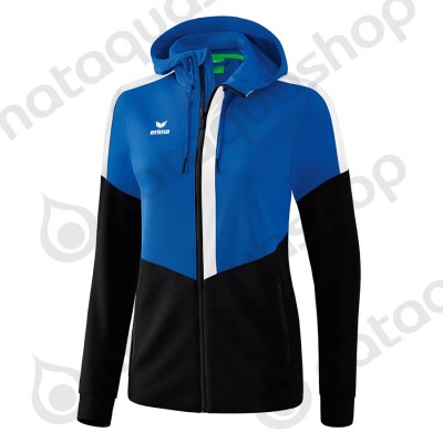 VESTE D'ENTRAINEMENT A CAPUCHE SQUAD - FEMME new roy/noir/blanc