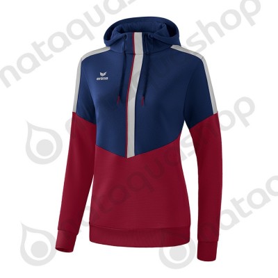 SWEAT A CAPUCHE SQUAD - FEMME new navy/bordeaux/silver grey