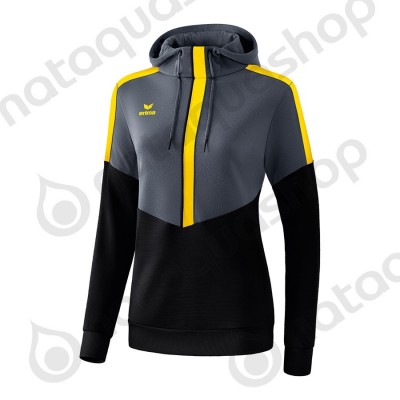 SWEAT A CAPUCHE SQUAD - FEMME slate grey/noir/jaune