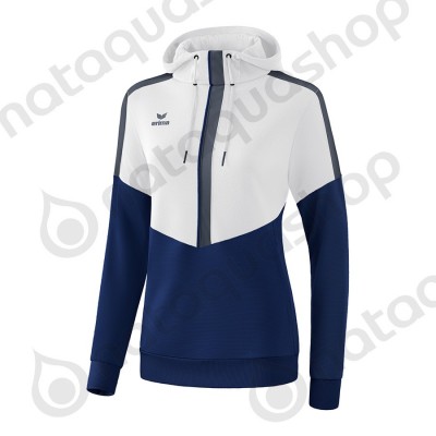 SWEAT A CAPUCHE SQUAD - FEMME blanc/new navy/slate grey