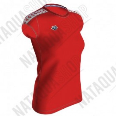 W T-SHIRT TEAM - FEMME Rouge/blanc - photo 0