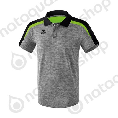 POLO LIGA 2.0 - HOMME gris chiné/noir/green gecko