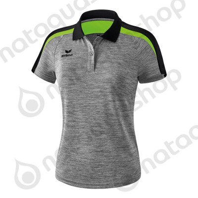POLO LIGA 2.0 - FEMME gris chiné/noir/green gecko