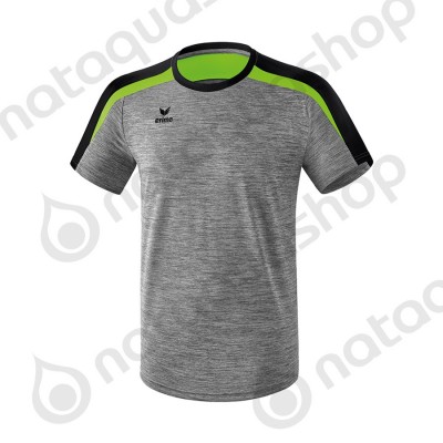 T-SHIRT LIGA 2.0 - JUNIOR gris chiné/noir/green gecko