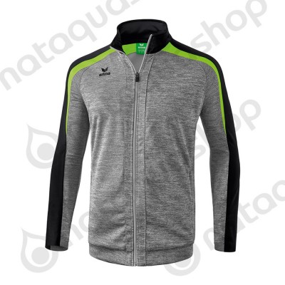 VESTE D'ENTRAINEMENT LIGA 2.0 - ADULTE gris chiné/noir/green gecko