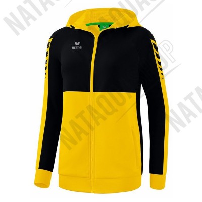 VESTE D'ENTRAINEMENT SIX WINGS A CAPUCHE - HOMME Jaune/Noir