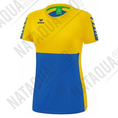 T-SHIRT SIX WINGS - FEMME new royal/jaune