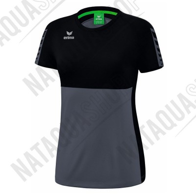 T-SHIRT SIX WINGS - FEMME Slate grey/noir