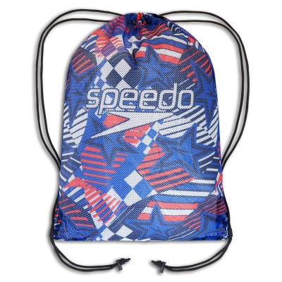 PRINTED MESH BAG Bleu