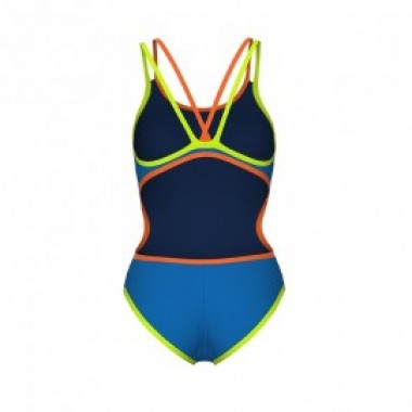 ONE DOUBLE CROSS BACK ONE PIECE Bleu - photo 1