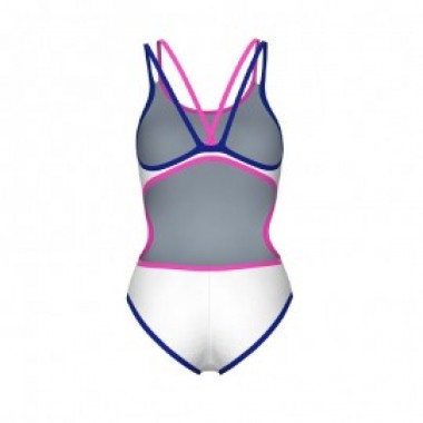 ONE DOUBLE CROSS BACK ONE PIECE White - photo 1