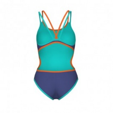 ONE DOUBLE CROSS BACK ONE PIECE violet - photo 1