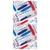SERVIETTE CRAZY BRUSH BLANC BLEU PETIT LOGO