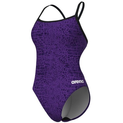 ARENA SNAKESKIN SWIMSUIT CHALLENGE BACK Violet