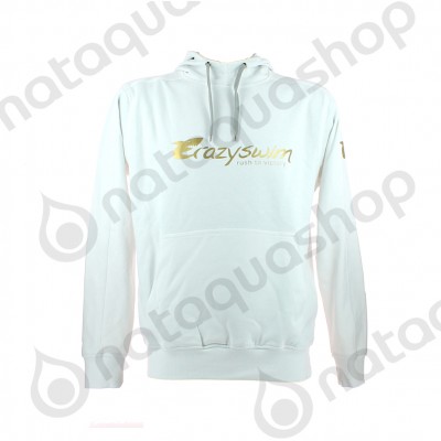 CRAZY SWIM HOODIE Blanc/Or