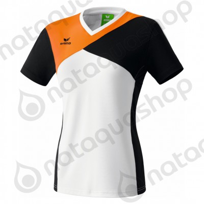 T-SHIRT PREMIUM ONE - FEMME blanc/noir/orange