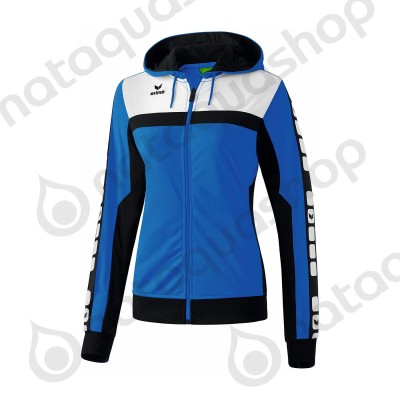 VESTE D ENTRAINEMENT A CAPUCHE 5-CUBES - FEMMES new roy/noir/blanc