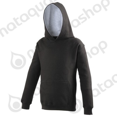 Sweat-shirt à capuche Enfant - JH03J noir/grey