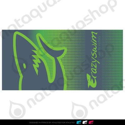 CRAZY COTTON TOWEL GREEN SHARK