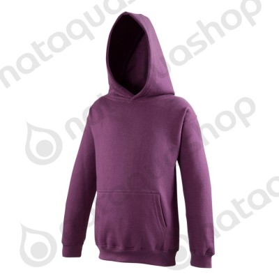 JH01J - JUNIOR SWEAT A CAPUCHE COLLEGE Plum