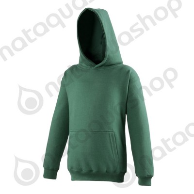 JH01J - JUNIOR SWEAT A CAPUCHE COLLEGE Bottle Green