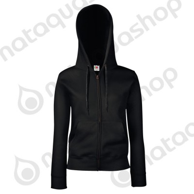 SWEAT-SHIRT A CAPUCHE ZIPPE SS312 - FEMME Black