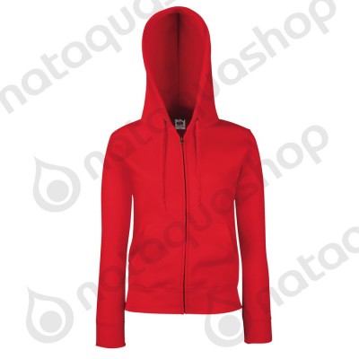 SWEAT-SHIRT A CAPUCHE ZIPPE SS312 - FEMME Red