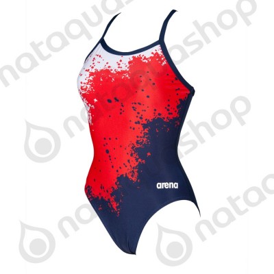 W SPRAYPAINT LIGHT DROP BACK ONE PIECE Red/ White/ Blue