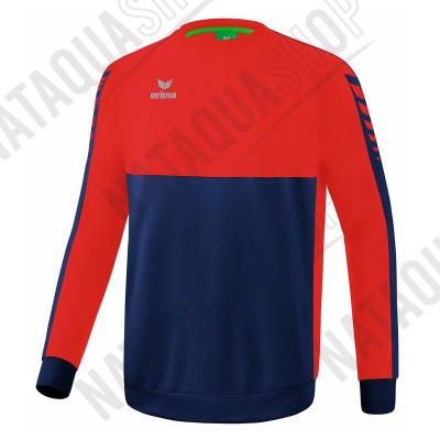 SWEAT-SHIRT SIX WINGS - ADULTE new navy/rouge