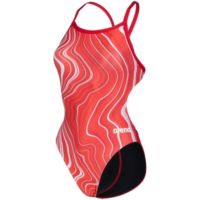 W SWIMSUIT CHALLENGE BACK MARBLED - WOMAN Red