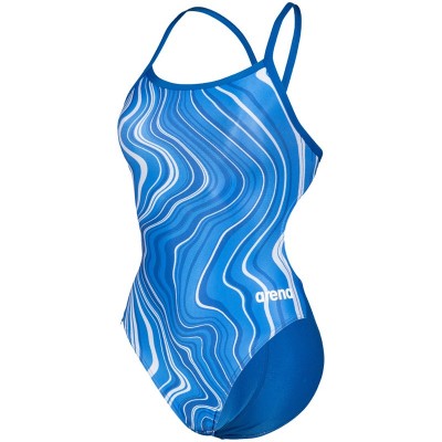 W SWIMSUIT CHALLENGE BACK MARBLED - FEMME Blanc