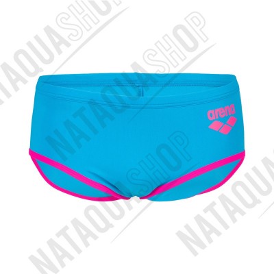ARENA ONE 12CM BRIEF BIG LOGO Turquoise/Fluo pink