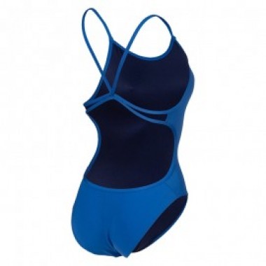 W SWIMSUIT LACE BACK SOLID - Royal Blue - photo 2